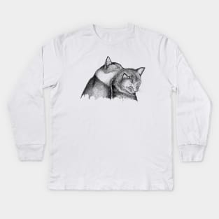 Cuddling Kitties Kids Long Sleeve T-Shirt